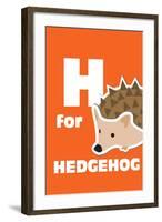 H For The Hedgehog, An Animal Alphabet For The Kids-Elizabeta Lexa-Framed Art Print