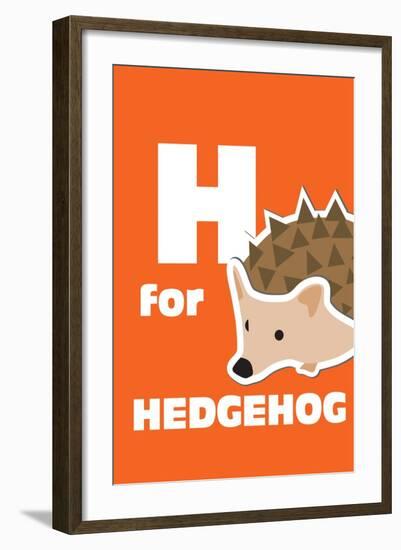 H For The Hedgehog, An Animal Alphabet For The Kids-Elizabeta Lexa-Framed Art Print