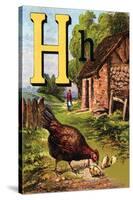 H For the Hen, of Her Chicks So Fond-Edmund Evans-Stretched Canvas