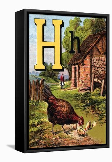 H For the Hen, of Her Chicks So Fond-Edmund Evans-Framed Stretched Canvas