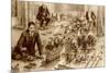 H.G.Wells Playing Little Wars-null-Mounted Premium Giclee Print