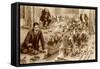 H.G.Wells Playing Little Wars-null-Framed Stretched Canvas