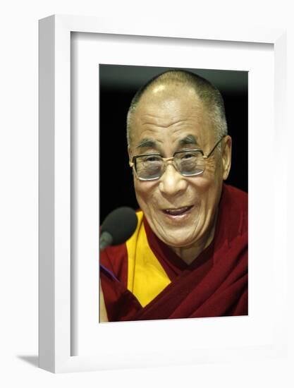 H.H. Dalai Lama in Paris-Bercy, France-Godong-Framed Photographic Print