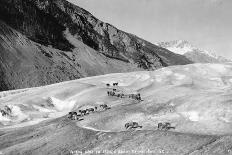 Horses Packing Silver Ore across Glacier-H.H. Ives-Framed Stretched Canvas