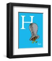 H is for Hat (blue)-Theodor (Dr. Seuss) Geisel-Framed Art Print