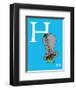 H is for Hat (blue)-Theodor (Dr. Seuss) Geisel-Framed Art Print
