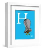 H is for Hat (blue)-Theodor (Dr. Seuss) Geisel-Framed Art Print