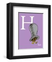 H is for Hat (purple)-Theodor (Dr. Seuss) Geisel-Framed Art Print