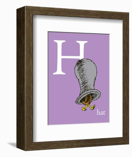 H is for Hat (purple)-Theodor (Dr. Seuss) Geisel-Framed Art Print