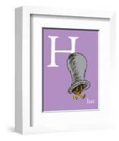 H is for Hat (purple)-Theodor (Dr. Seuss) Geisel-Framed Art Print