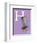 H is for Hat (purple)-Theodor (Dr. Seuss) Geisel-Framed Art Print