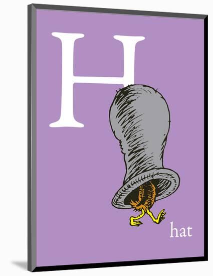 H is for Hat (purple)-Theodor (Dr. Seuss) Geisel-Mounted Art Print