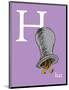 H is for Hat (purple)-Theodor (Dr. Seuss) Geisel-Mounted Art Print
