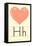 H Is for Heart-null-Framed Stretched Canvas