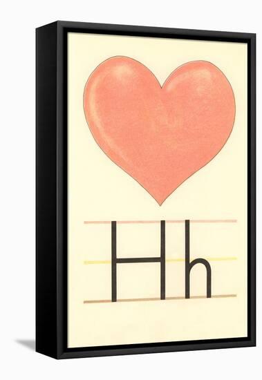 H Is for Heart-null-Framed Stretched Canvas
