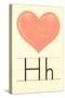 H Is for Heart-null-Stretched Canvas