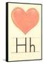 H Is for Heart-null-Framed Stretched Canvas