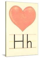 H Is for Heart-null-Stretched Canvas