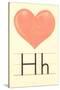 H Is for Heart-null-Stretched Canvas