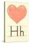 H Is for Heart-null-Stretched Canvas