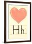 H Is for Heart-null-Framed Art Print