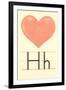 H Is for Heart-null-Framed Art Print