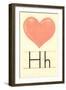 H Is for Heart-null-Framed Art Print