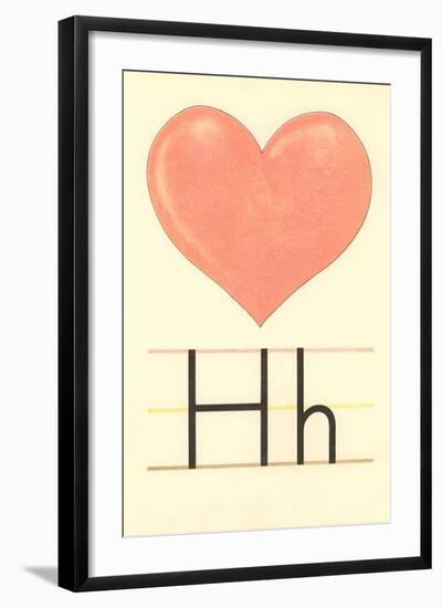 H Is for Heart-null-Framed Art Print