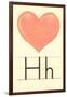 H Is for Heart-null-Framed Art Print