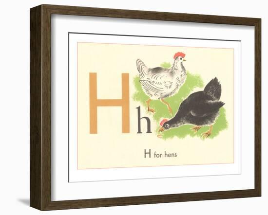 H is for Hen-null-Framed Art Print