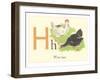 H is for Hen-null-Framed Art Print