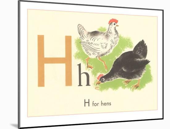 H is for Hen-null-Mounted Art Print