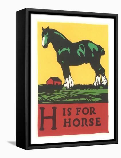 H is for Horse-null-Framed Stretched Canvas