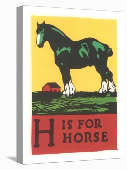 H is for Horse-null-Stretched Canvas