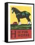 H is for Horse-null-Framed Stretched Canvas