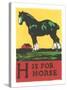 H is for Horse-null-Stretched Canvas