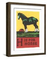 H is for Horse-null-Framed Art Print