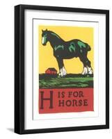 H is for Horse-null-Framed Art Print