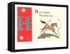 H is for Horse-null-Framed Stretched Canvas