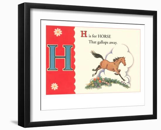 H is for Horse-null-Framed Art Print