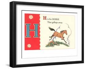 H is for Horse-null-Framed Art Print