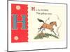 H is for Horse-null-Mounted Art Print