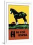 H is for Horse-Charles Buckles Falls-Framed Art Print