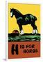 H is for Horse-Charles Buckles Falls-Framed Art Print