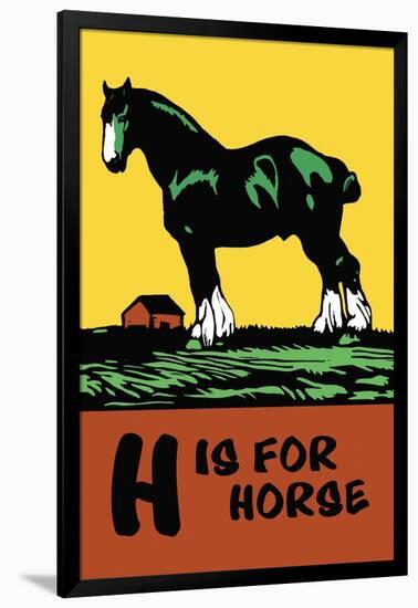 H is for Horse-Charles Buckles Falls-Framed Art Print