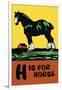 H is for Horse-Charles Buckles Falls-Framed Art Print