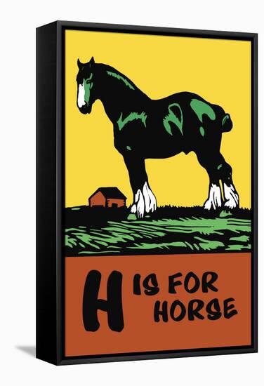H is for Horse-Charles Buckles Falls-Framed Stretched Canvas
