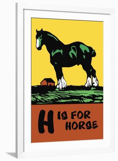 H is for Horse-Charles Buckles Falls-Framed Art Print