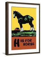 H is for Horse-Charles Buckles Falls-Framed Art Print