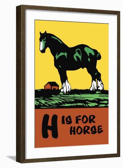 H is for Horse-Charles Buckles Falls-Framed Art Print